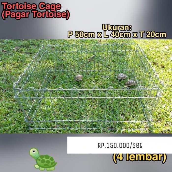 Kandang Hewan Pagar Torto Sulcata Pardalis Aldabra Tortoise Cage