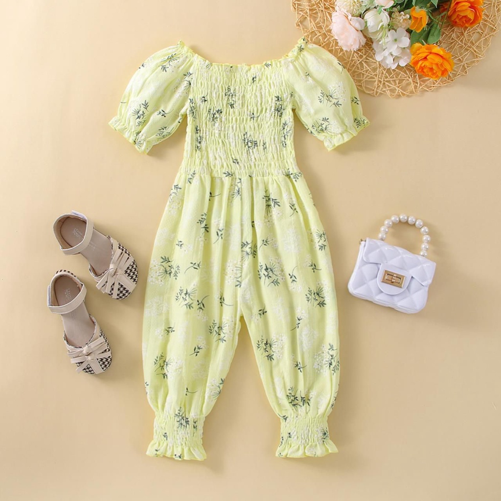 (LOLI-JKT) BD-266 SET ANAK JUMPSUIT OVERALL 6 WARNA SIZE 90-140