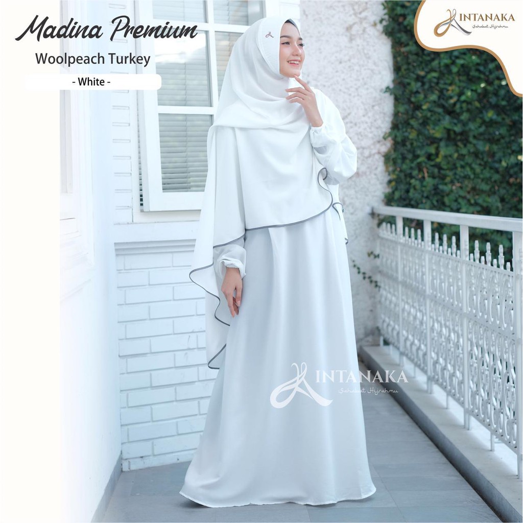 Madina Syari Premium Gamis polos hijab Niqab jubah Original by INTANAKA