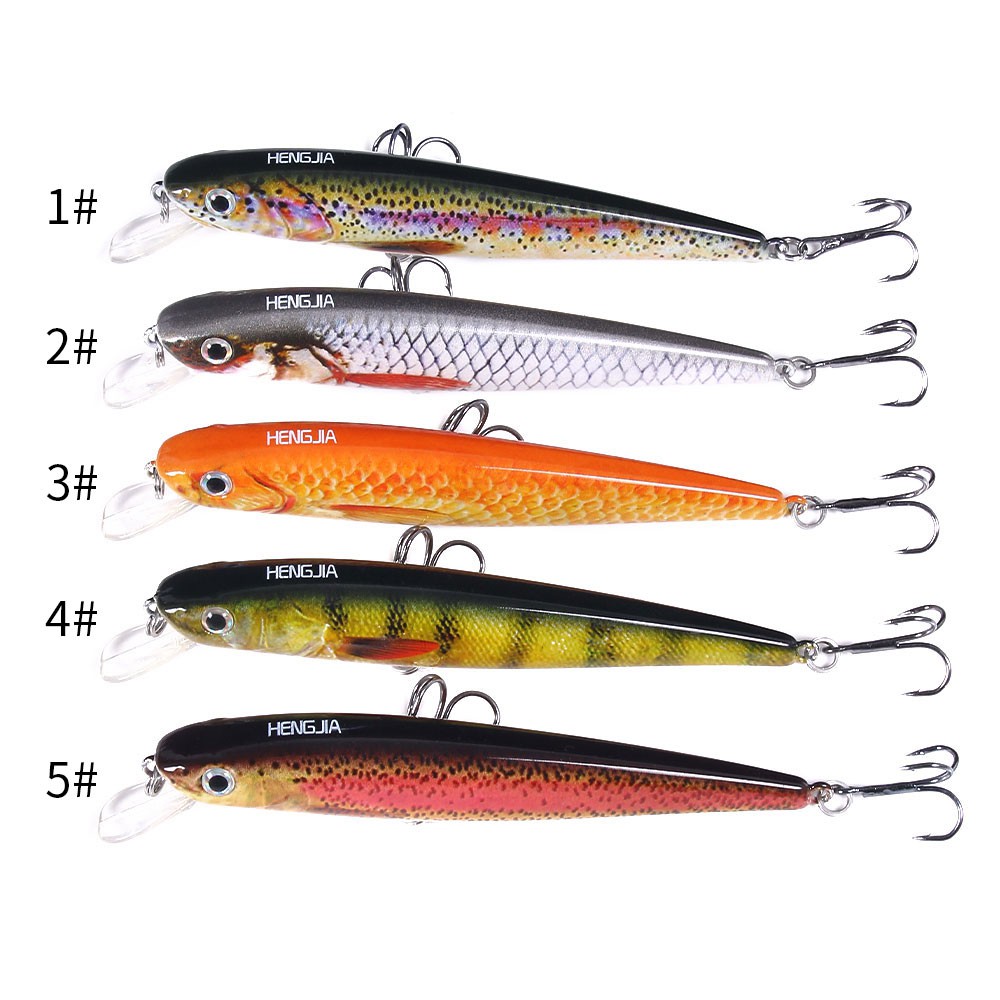 Hengjia Umpan Pancing Hard Bait Bentuk Ikan Imitasi 3D Ukuran 8CM 7G