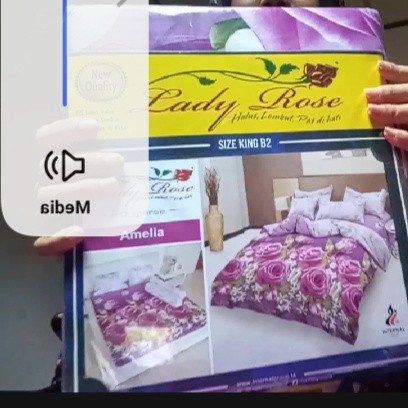 Bed Sheet / Sprei Lady Rose Terbaru Motif Amelia 180x200 Original Premium