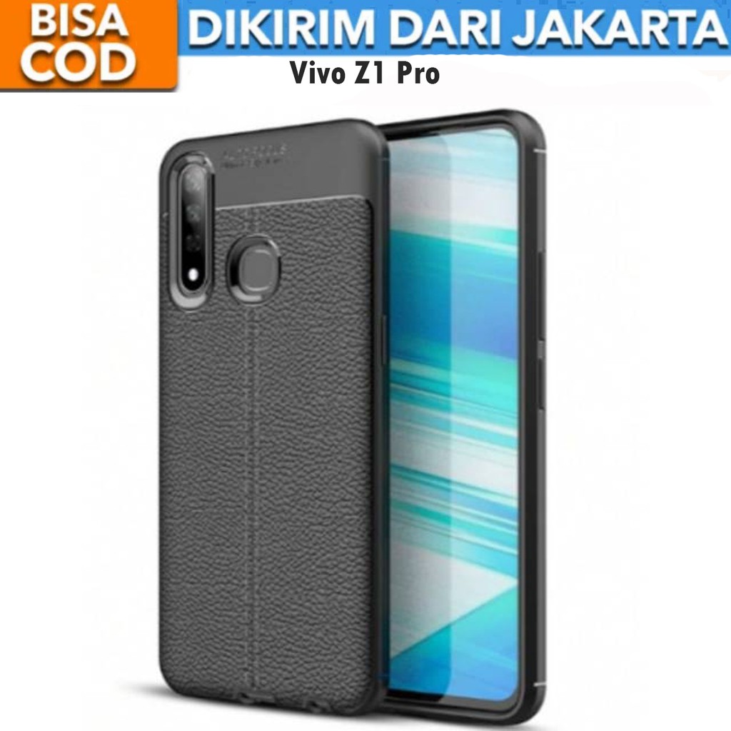 Case Auto Focus Vivo Z1 Pro Leather Experience SoftCase Slim Ultimate / Casing Kulit