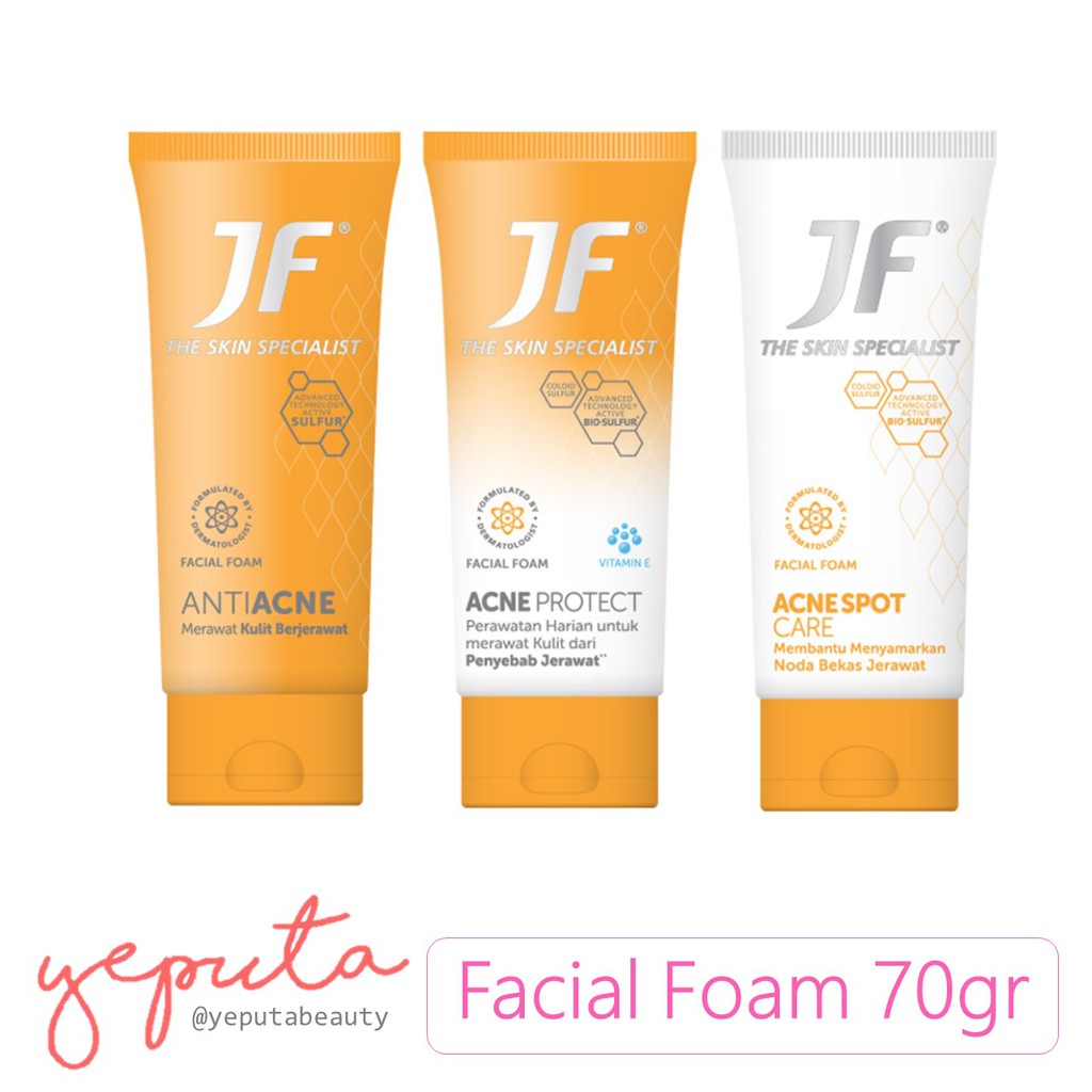 Jual Jf Antiacne Facial Foam Jf Acne Spot Care Facial Foam Jf Acne Protect Facial Foam