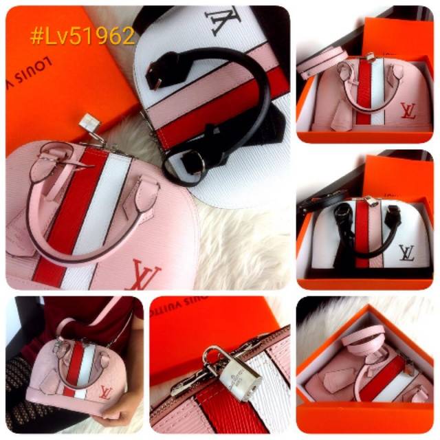 #LV51962 New Arrival LOUIS VUITTON Alma BB Epi Leather Stripes Spring Summer 2018