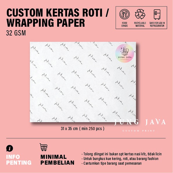 

Jung Java Kertas Roti / Kertas Pembungkus / Wrap Paper