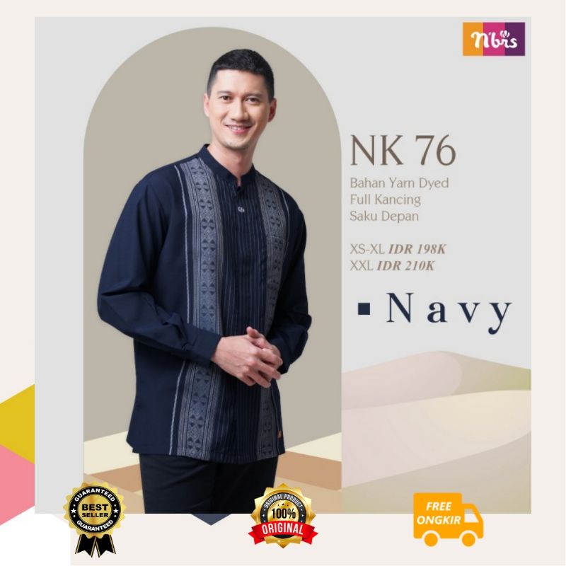 NIBRAS KOKO NK 076 - NAVY - BROWN - GREY - NK 76 KOKO LENGAN PANJANG