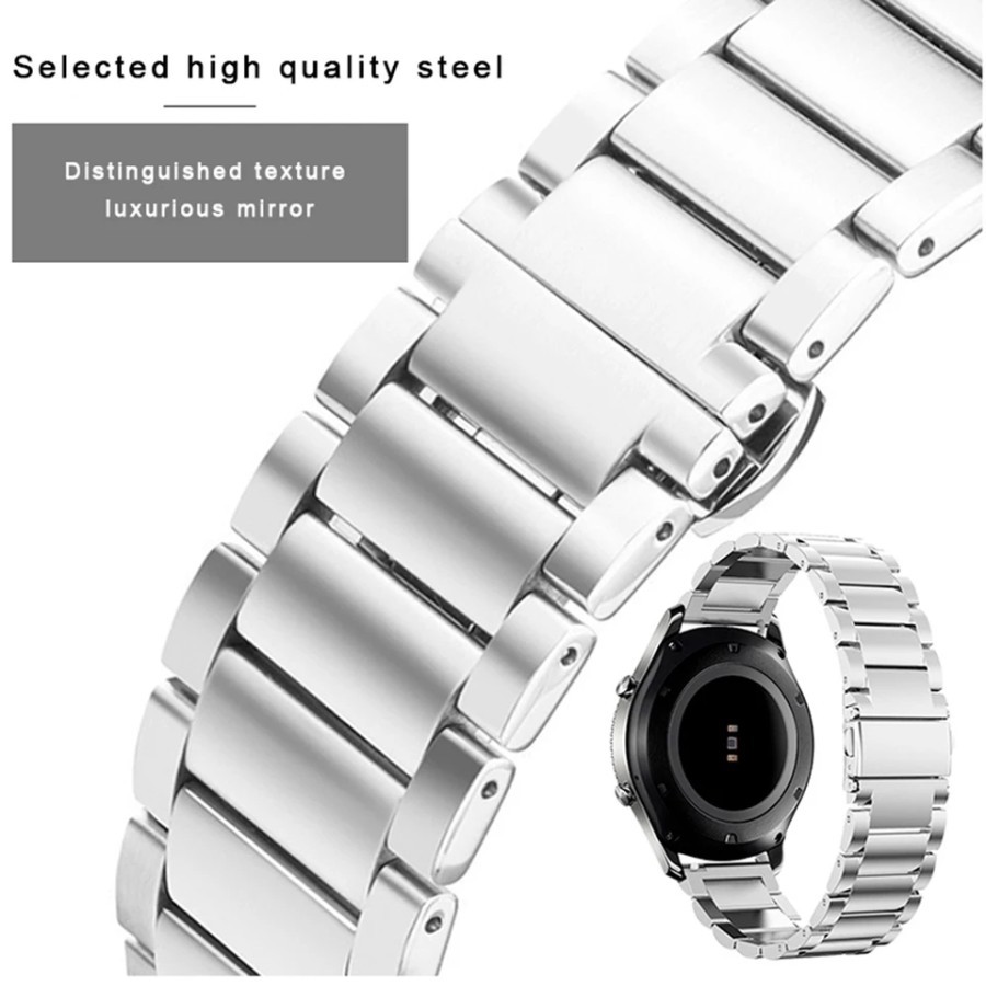 STRAP HUAWEI WATCH GT2 GT 2 42MM STAINLESS STEEL 3 BEADS 20MM