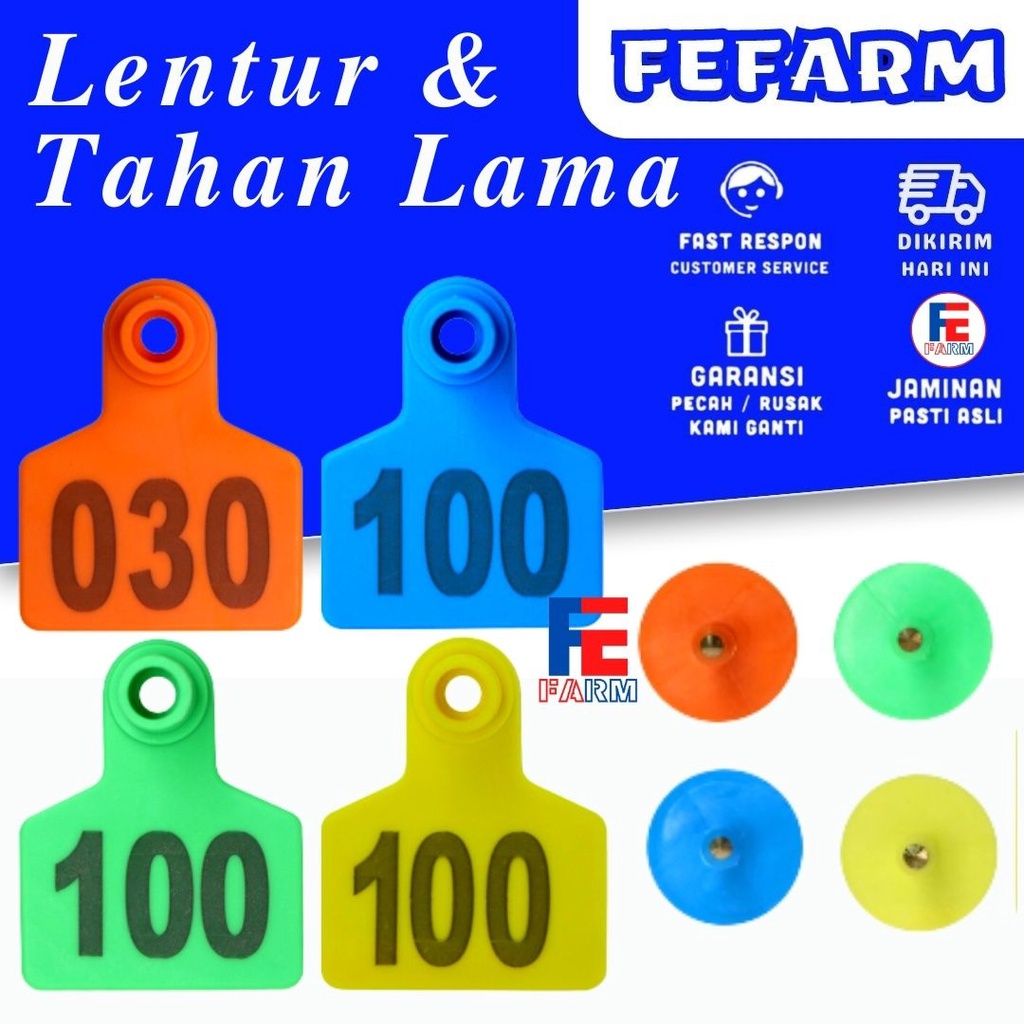 EAR TAG SAPI BABI KAMBING PENANDA TELINGA HEWAN TERNAK (perkelipatan 100)