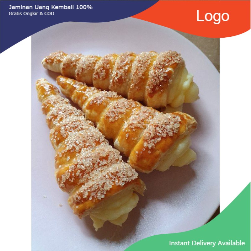 

Puff Pastry Siput Isian FLA Vanilla isi 6pc