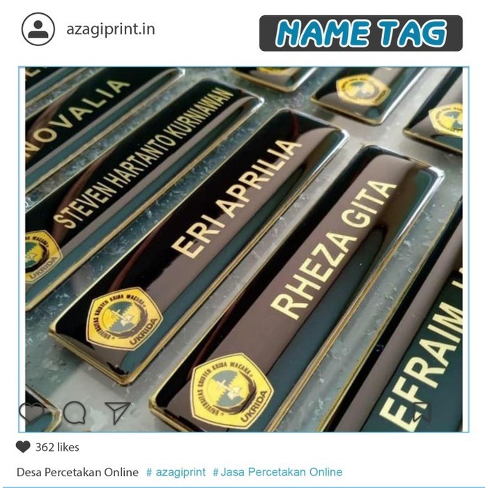 

Jual Nametag Magnet / Papan Nama Dada Premium Kuningan [Promo] Diskon