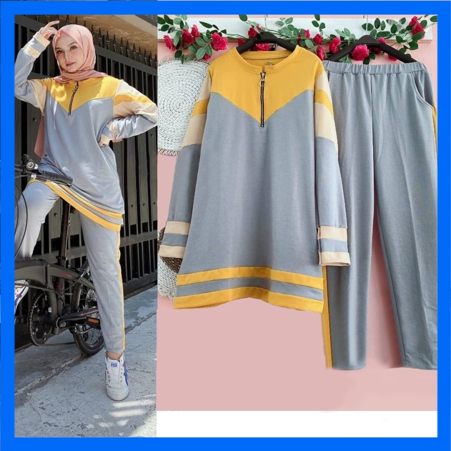 setelan gowes kaos gowes celana gowes kaos gowes lengan panjang jumbo stelan goes gadis desa wanita