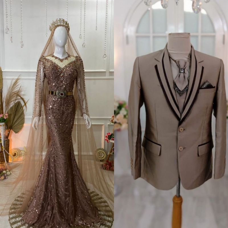 KAPLE GAUN PENGANTEN BALERO JUBAH DAN JAS PREMIUM