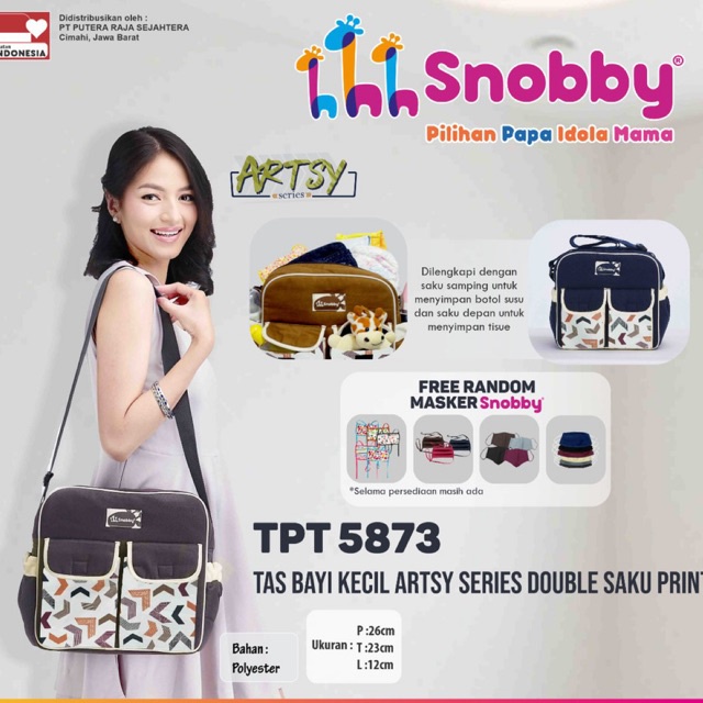 MOMS_ Snobby Tas Bayi Kecil Double Sakut TPT 5873 Print Artsy Series