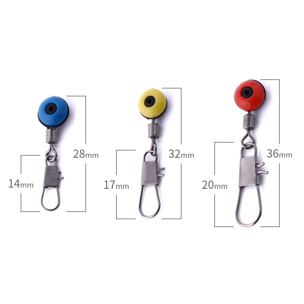 HENGJIA 50PCS/Bag Fishing Float Bobber Space Beans Interlock Snap Connector Sea Fishing Lure