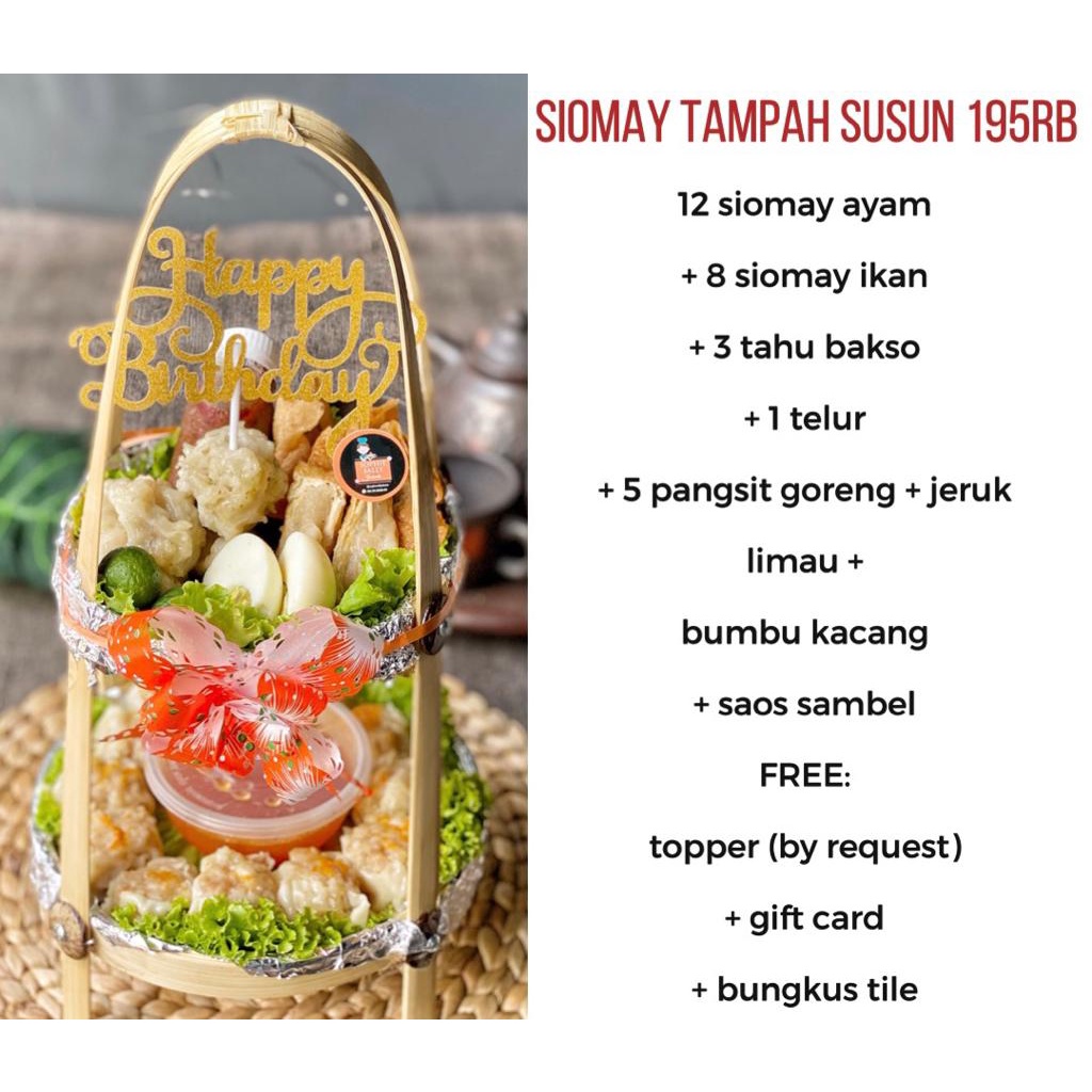 

Siomay Tampah Susun , di note tgl dan ucapannya ya