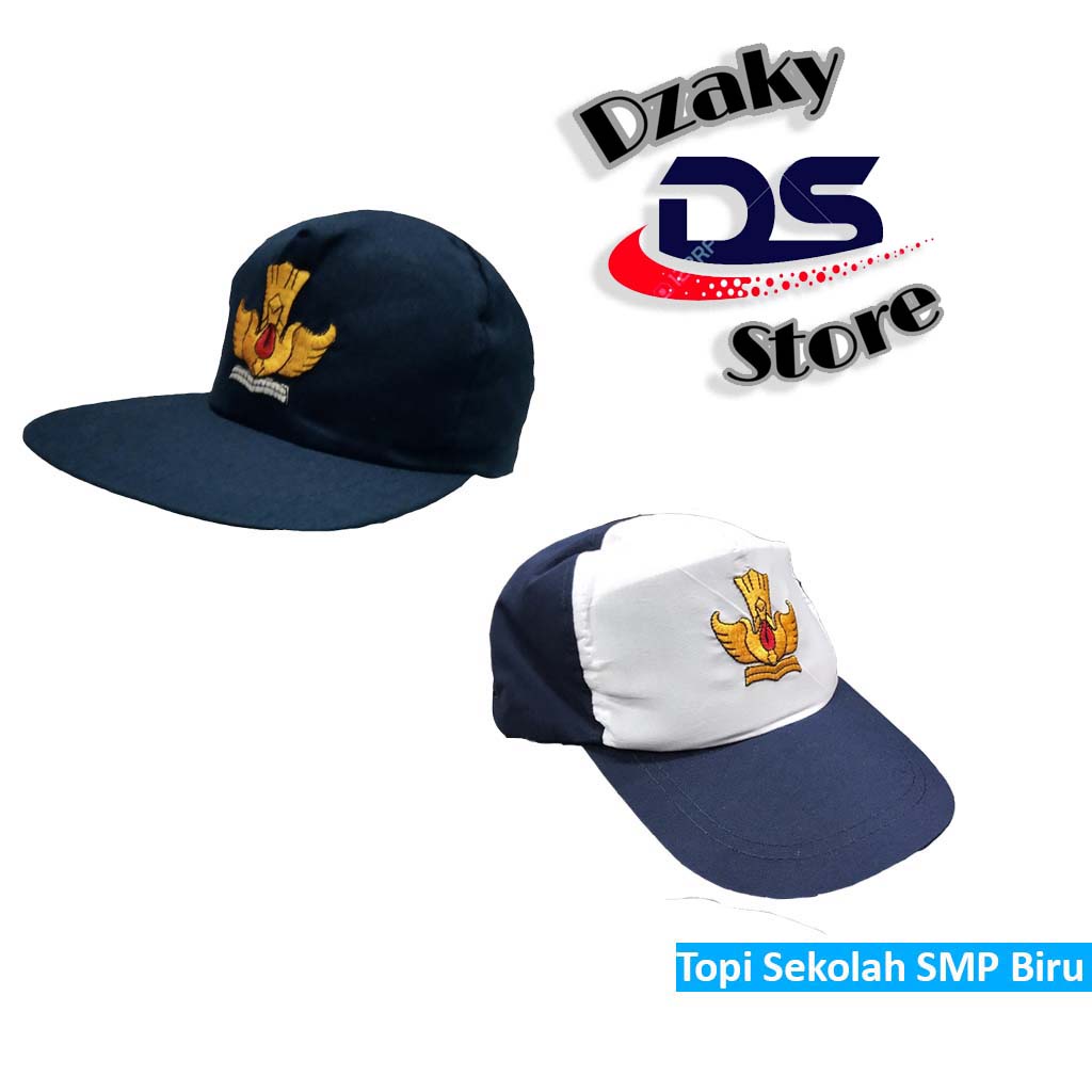 Topi Seragam SMP / Topi Sekolah Biru SMP
