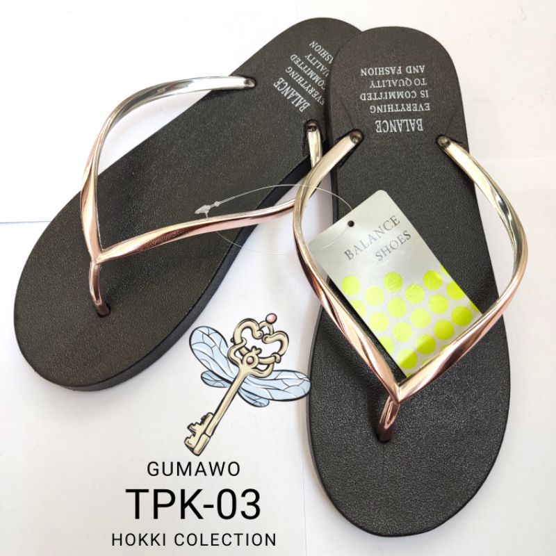 sandal wanita jepit karet import