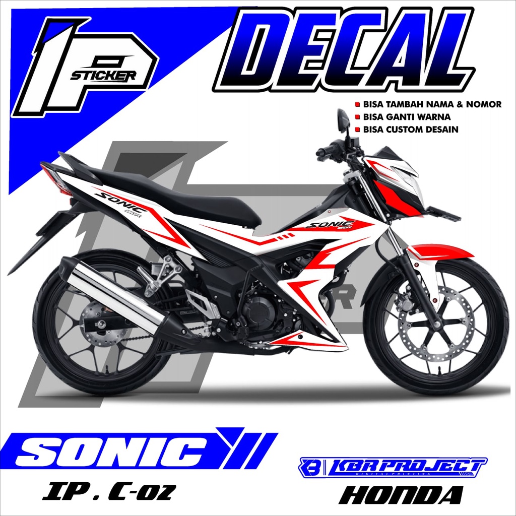 Decal SONIC- Sticker Decal Variasi List HONDA SONIC Design IP Striping1 IP.C.02