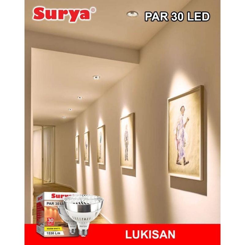 Lampu Sorot Led surya PAR 20watt / 30 Watt Warm white / Cahaya kuning / Lampu Sorot Cahaya kuning