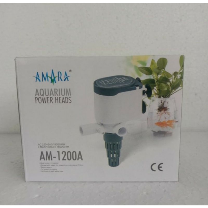 POWER HEAD AMARA 1200A POMPA AIR AM 1200A AM 1600A AM 1800A MESIN SIRKULASI AQUARIUM LOW WATT