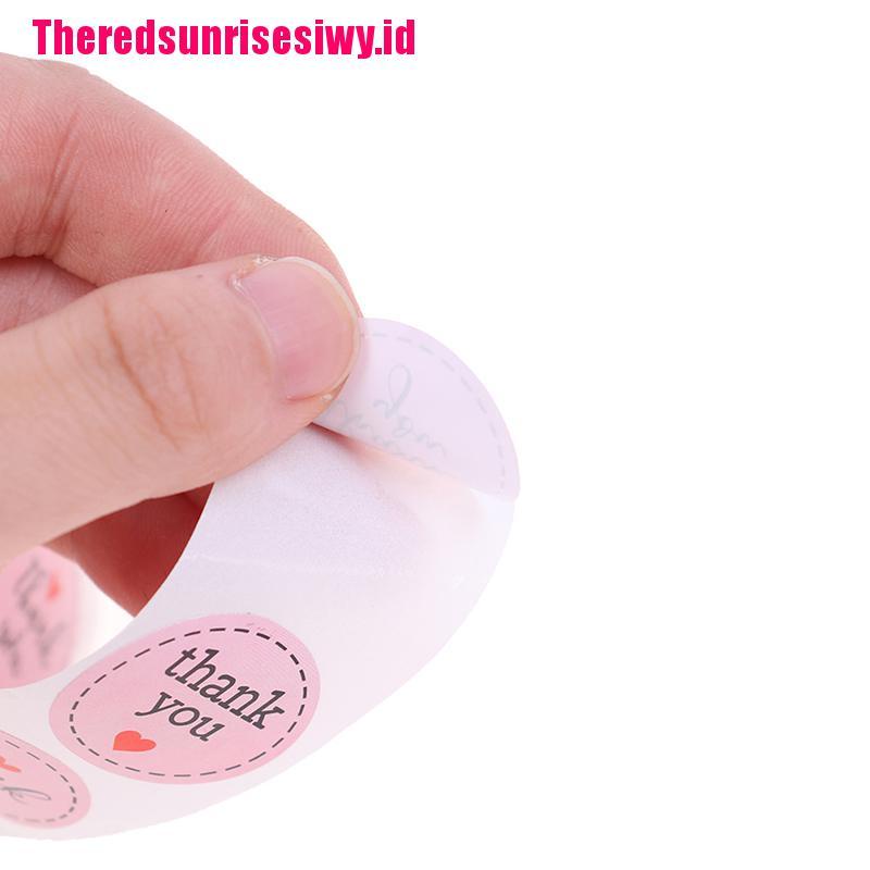 【Theredsunrisesiwy.id】Thank You Stickers Seal Labels 500pcs 1 inch Pink Wedding Party Favors Stickers