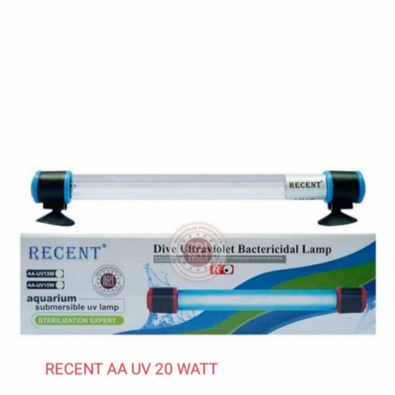 lampu uv recent aquarium kolam 20 watt