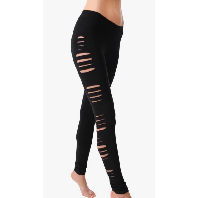 Legging Sobek Ripped Legging Slashed Legging