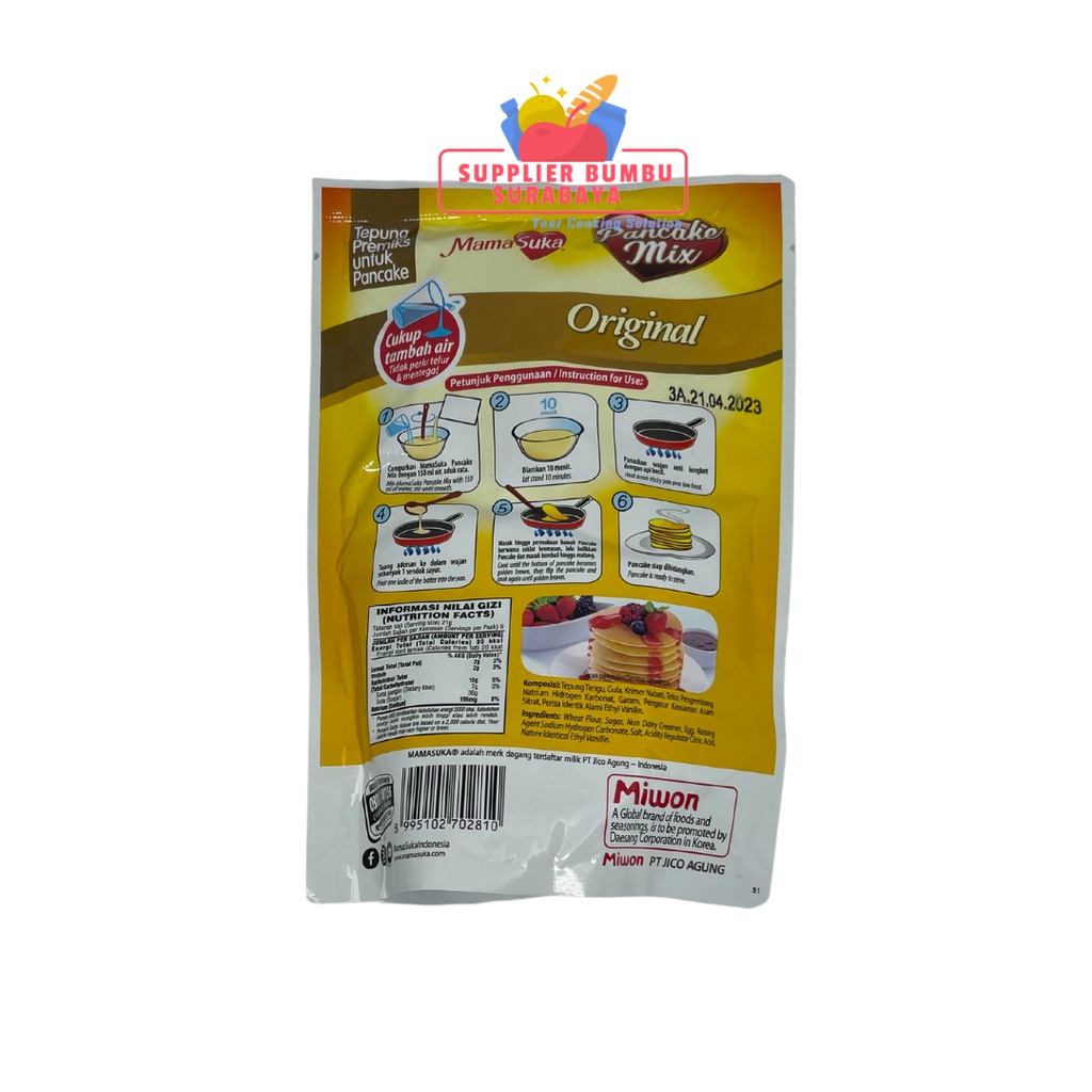 MamaSuka Tepung Premix Pancake Mix 190g