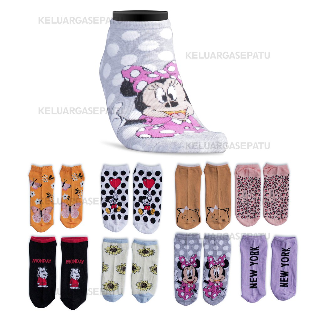 KAOS KAKI PENDEK MOTIF LUCU KAOS KAKI MOTIF KARAKTER KAOS KAKI CEWE MURAH