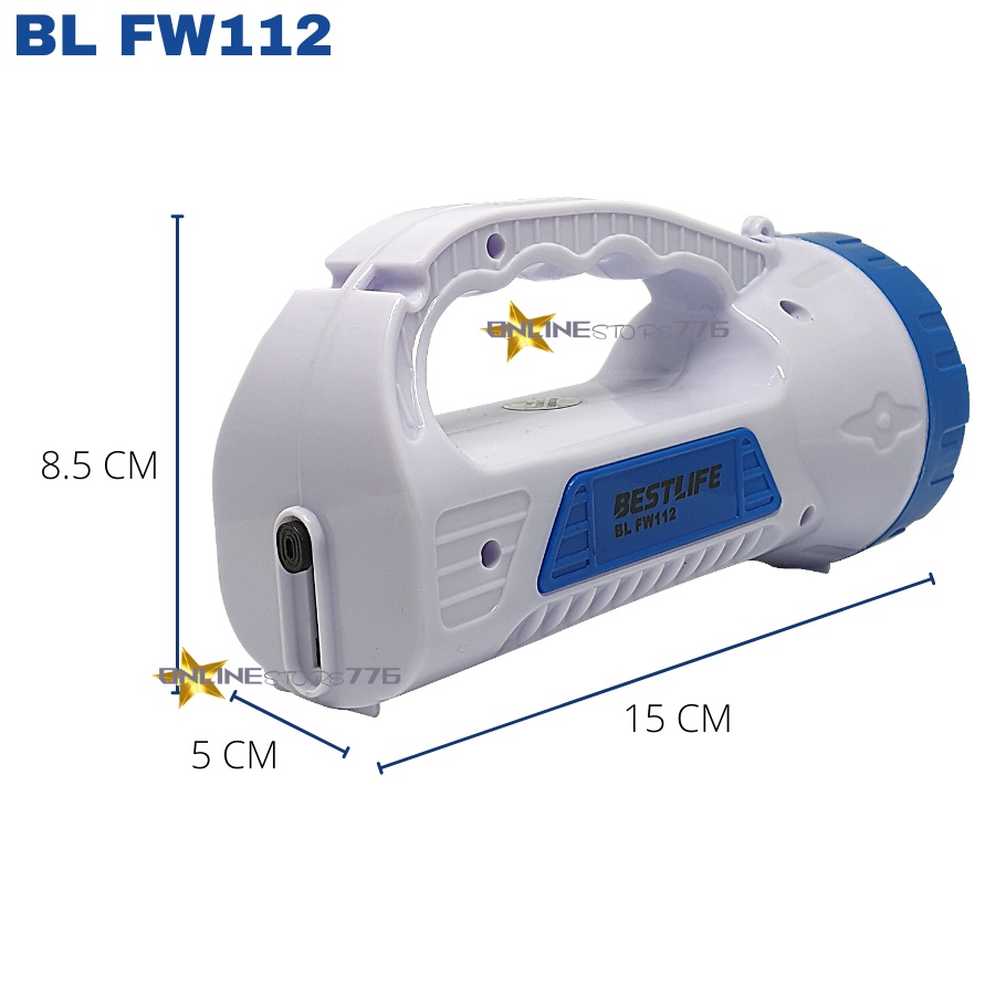 SENTER EMERGENCY BESTLIFE BL FW112 / EMERGENCY LED / LAMPU DARURAT / CAHAYA PUTIH / RECHARGEABLE