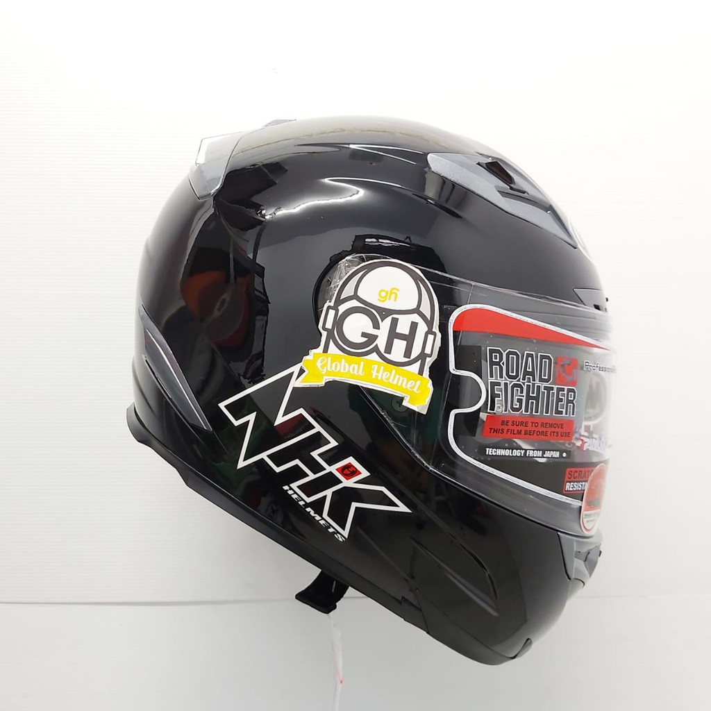 HELM FULL FACE NHK RX9 NHK RX-9 SOLID BLACK METALIC