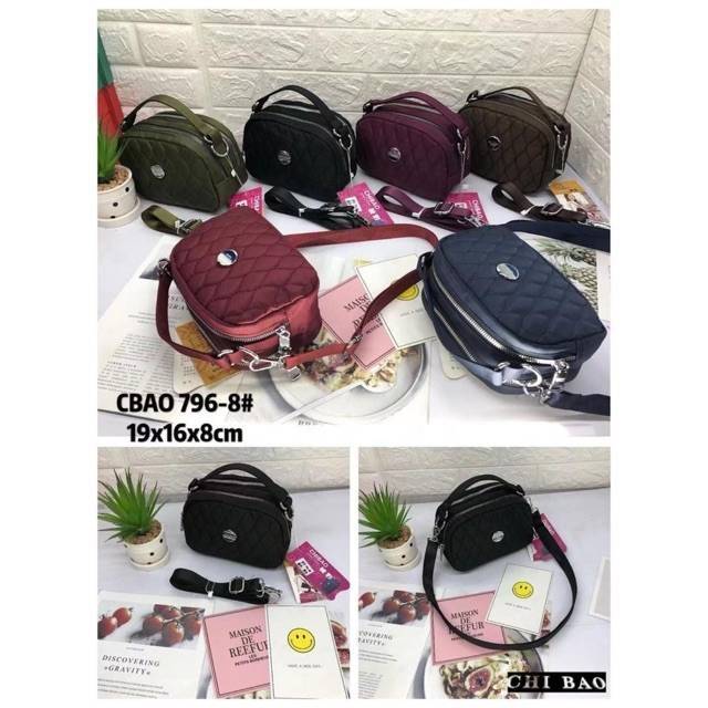 RESTOK LAGI! TAS WANITA IMPORT 2in1 CHIBAO 796 BORDIR JINJING DAN SELEMPANG