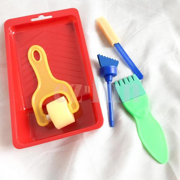 

[ART. 178427] Alat Lukis Anak Painting Sponge Roller Brush Tray Set