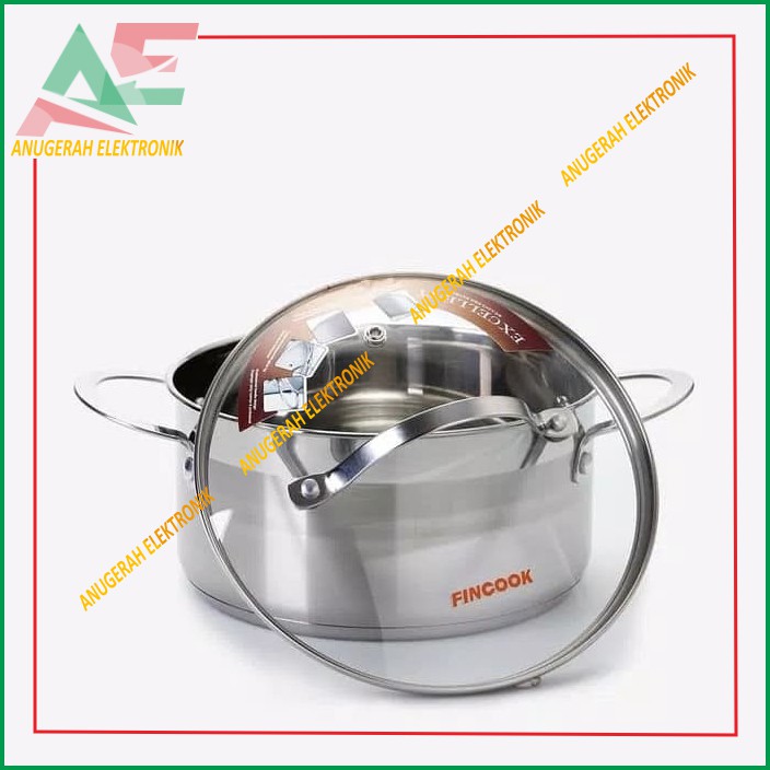 FINCOOK panci induksi stainless steel 20cm DO2005SSGL / dutch oven