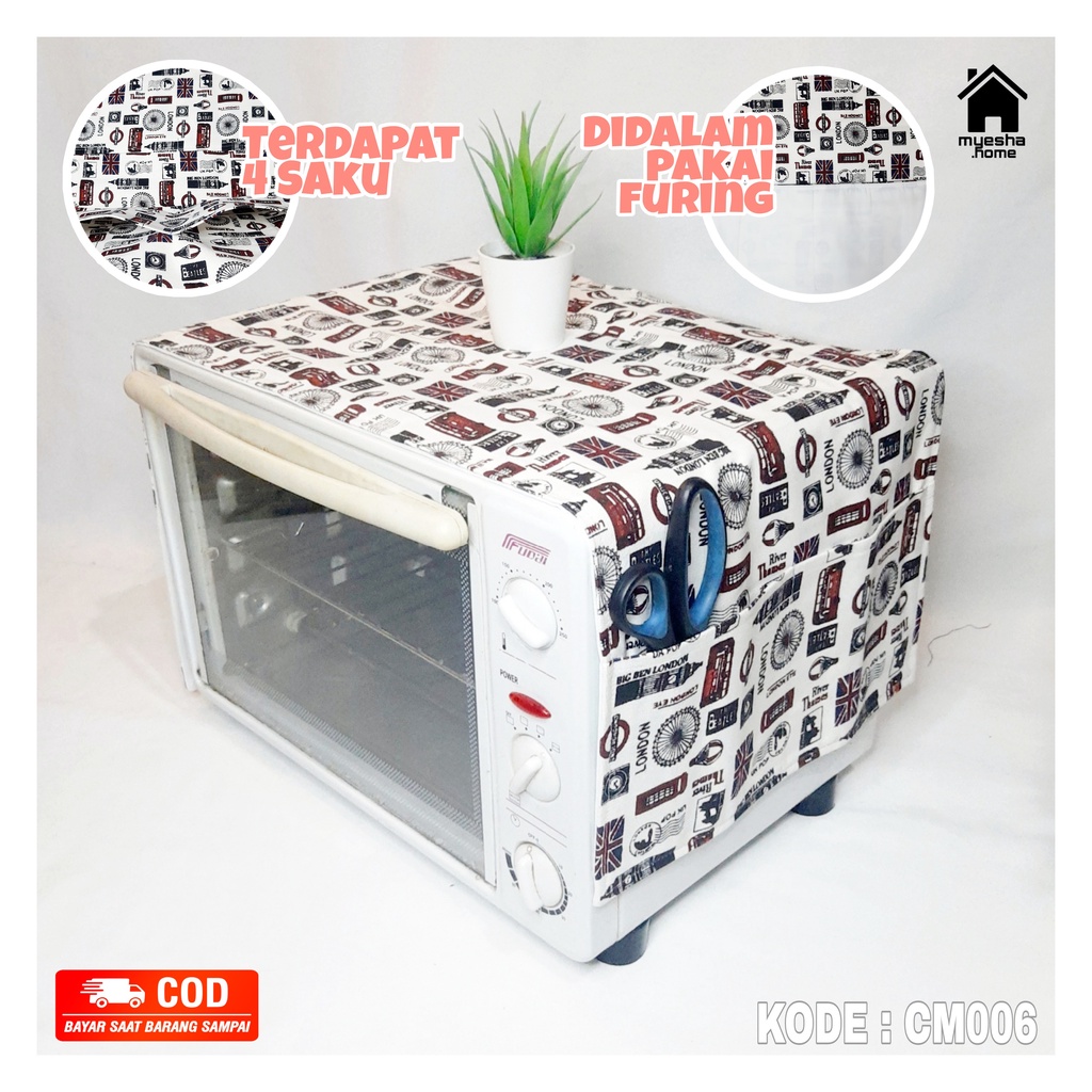 Cover Microwave Oven Sarung Microwave Oven Tempat Microwave Oven Motif London