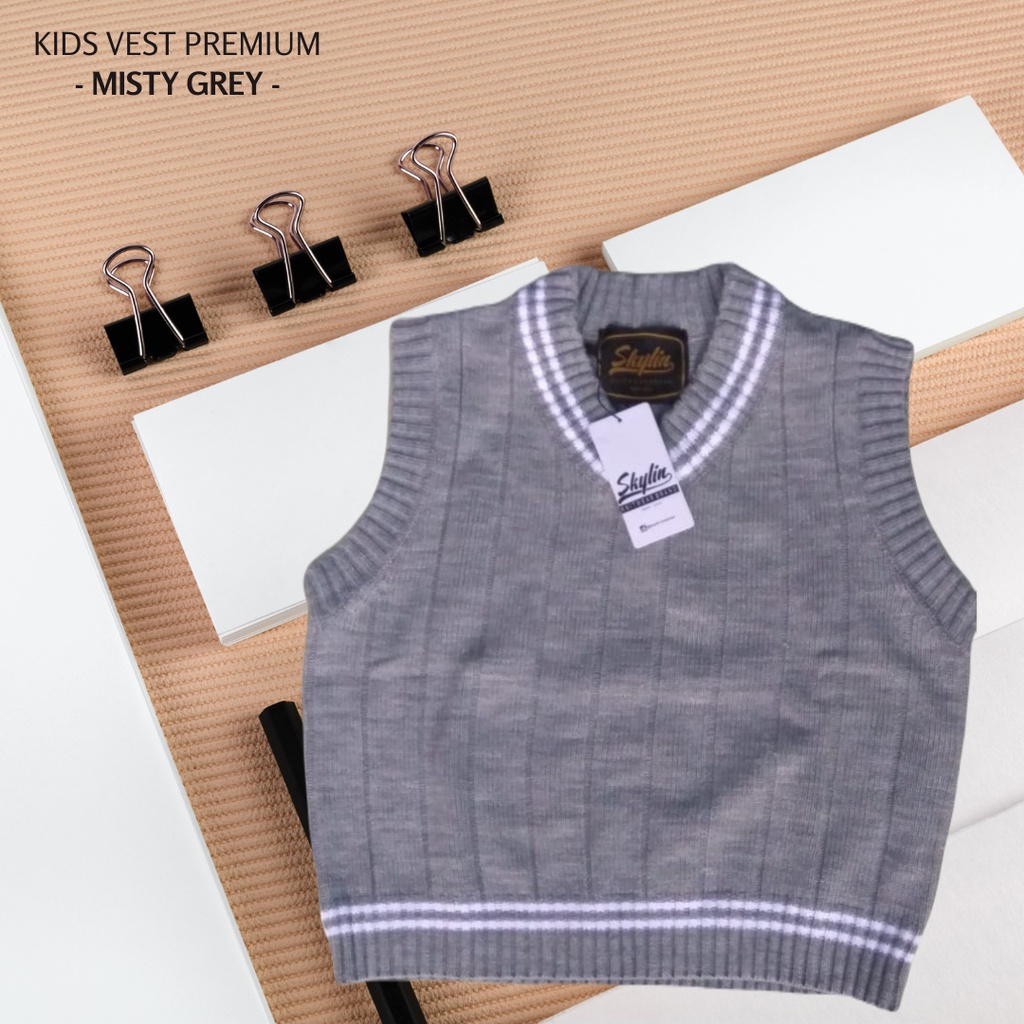 Vest Street Kids Knit Premium - Rompi Rajut Remaja dan Sekolah Anak SD 6 sd 12 tahun