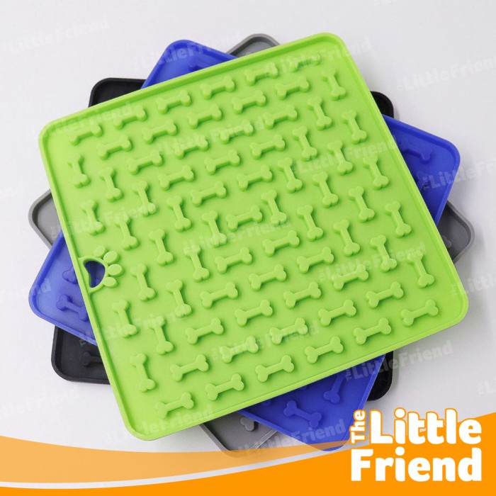 Dog Licking Mat Pad Tempat Makan Slow Feeder Silicone Anjing Kucing