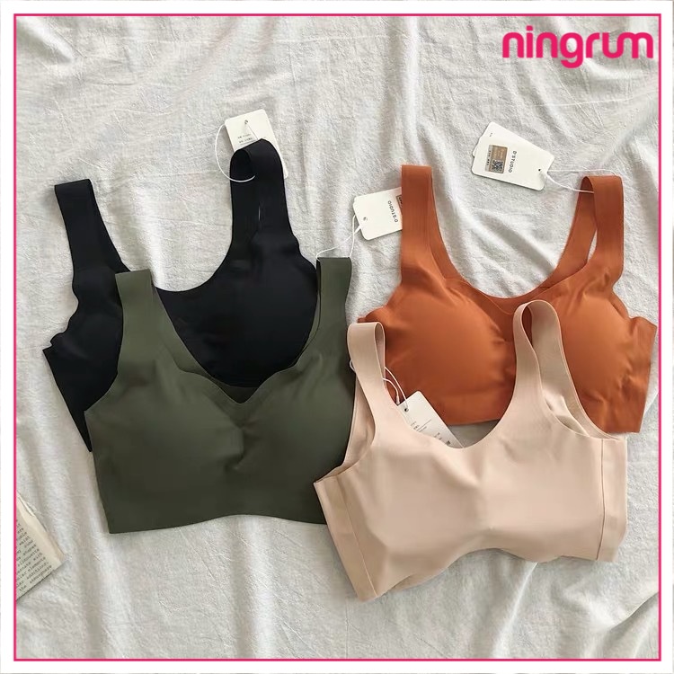 Ningrum Pakaian Dalam Bra Wanita BH Wanita Import bra sport bh yoga seamless tanpa jahitan bra tanpa kawat - 2037