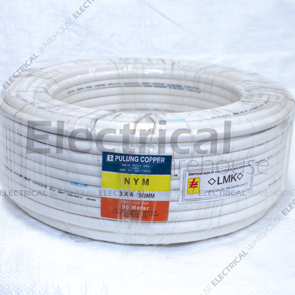 Kabel Listrik NYM 3x6mm2 PULUNG ( 3x6mm 3x6 mm 3 x 6 mm2 )