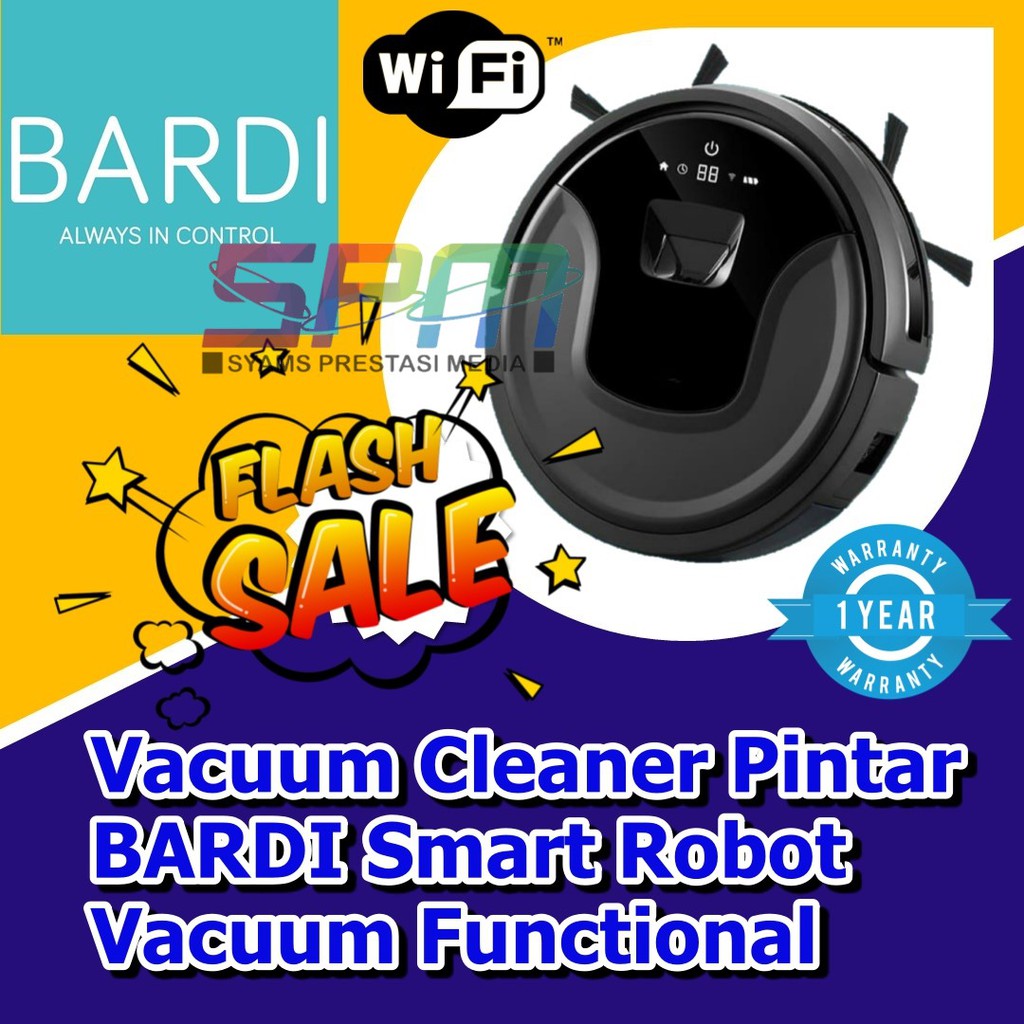 Vacuum Cleaner Pintar BARDI Smart Robot Vacum Functional WITHOUT CAM Mopping Cleaner