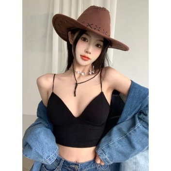 Victoria Tanktop Wanita Ada Cup Bra Korean Kamisol Import 1125