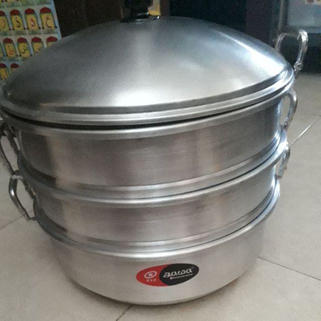 Panci Kukusan / Langseng / Klakat Jawa 40 Cm Susun 3 Aluminium