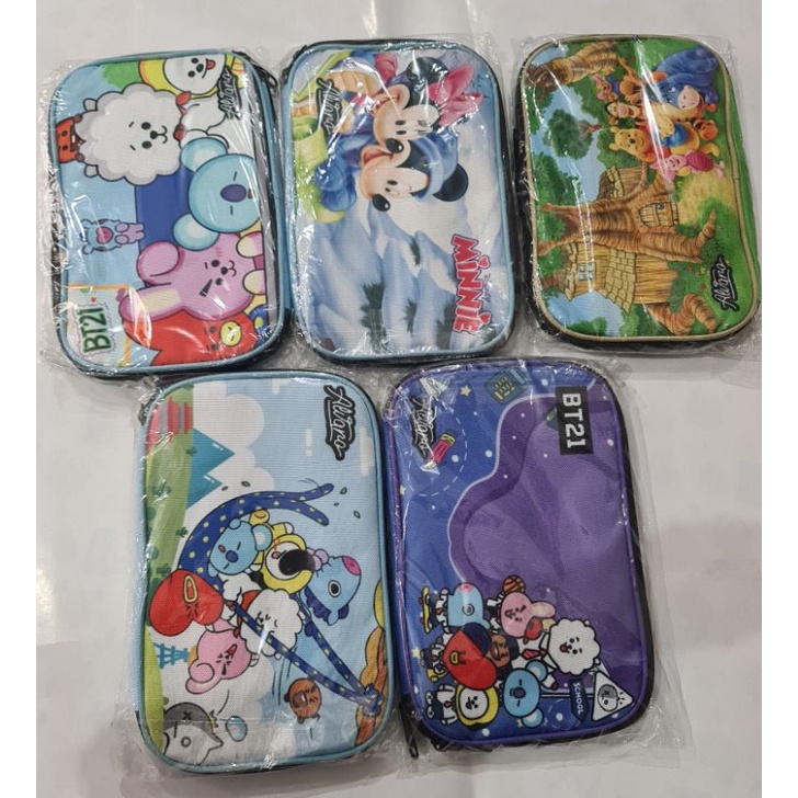 

KOTAK PENSIL ANAK KARAKTER BT21, MINNIE, WINNIE THE POOH