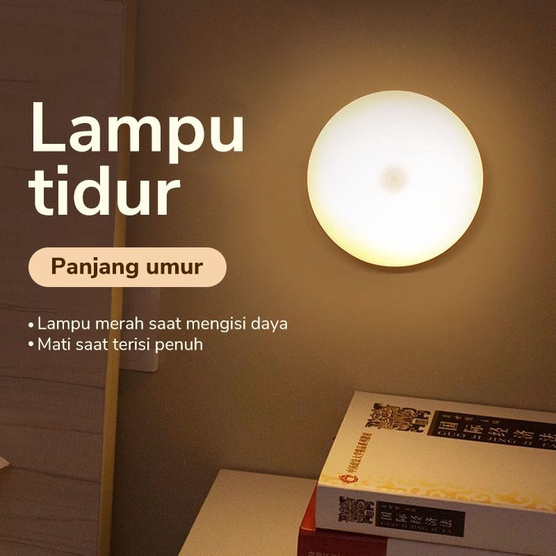 Lampu LED Sensor Gerak Otomatis / LED Induction Night Light/Lampu Tidur/ Lampu Nyala Otomatis