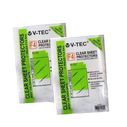 

V-TEC SHEET PROTECTOR VT-303 A4 / FOLIO (10LBR)