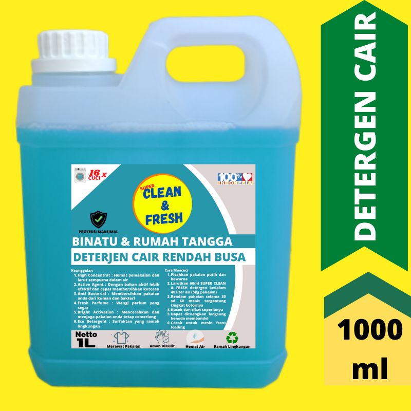 Detergen Cair, Deterjen, Deterjen Laundry, Deterjen Cair Laundry 1L
