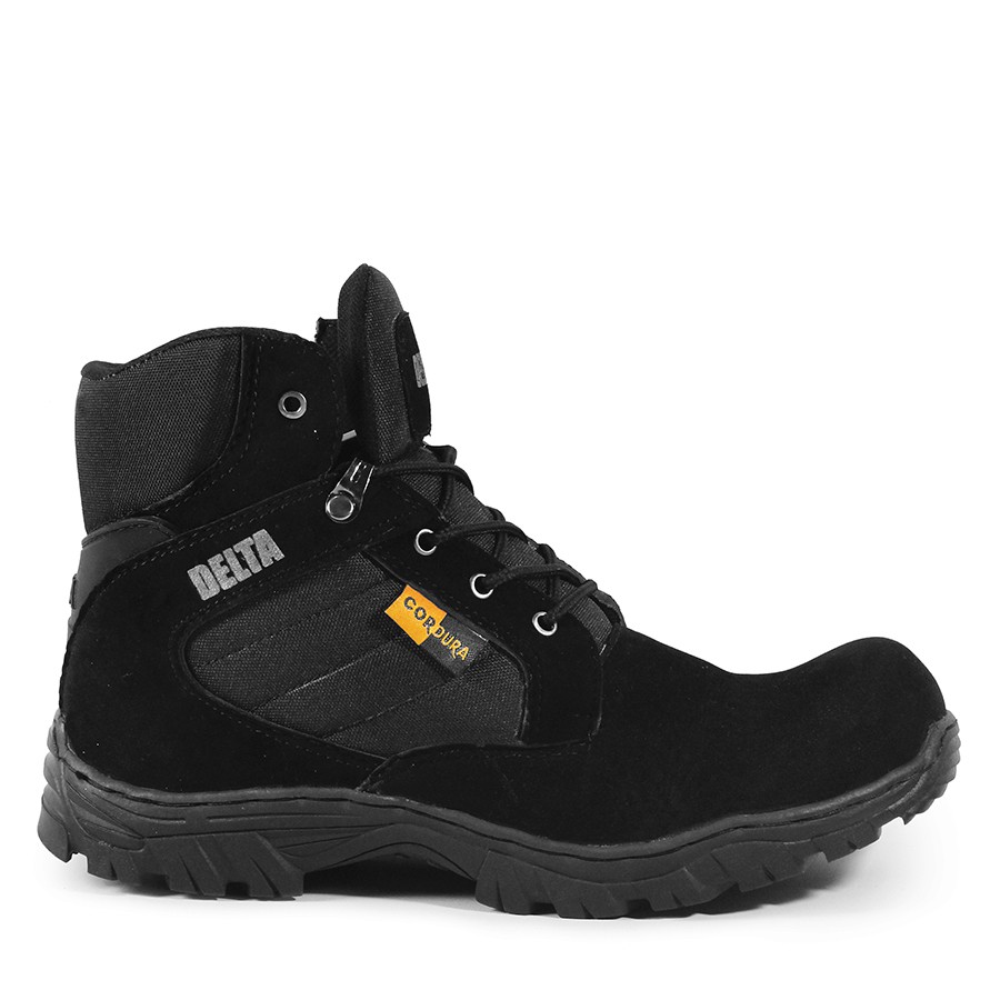 sepatu boots safety delta cordura tactical gurun hitam tinggi 6 inci original handmade