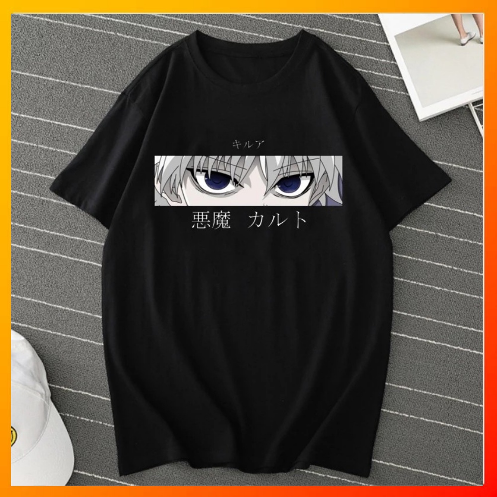 Baju Kaos Distro Cowok T shirt Anime Hunterxhunter Atasan Pria Oversize Premium