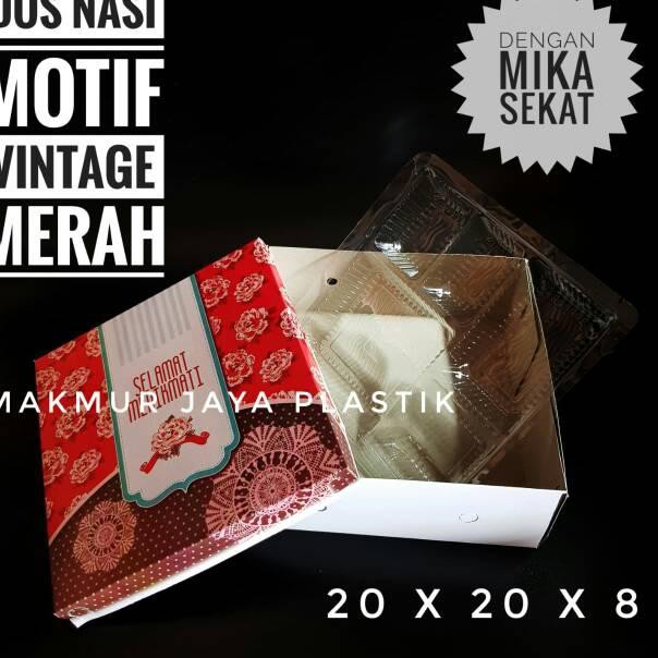 

Hot Sales [ DUS NASI 20 MOTIF + 50 PC ] DUS BOX NASI MOTIF UKURAN 20 X 20 DENGAN MIKA SEKAT DALAM ..