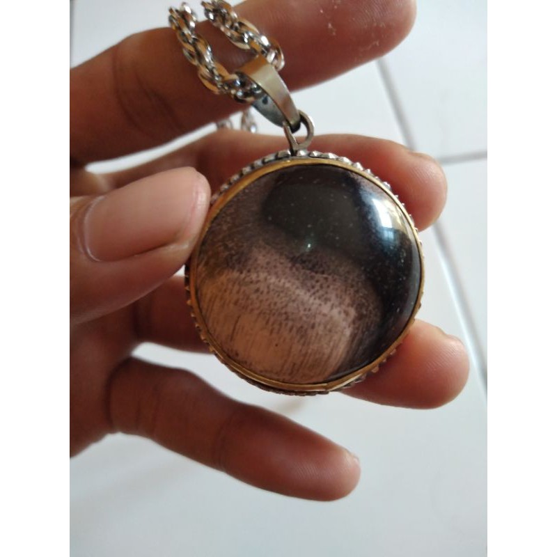 kalung natural fokay kelor motif ying yang